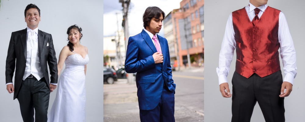 trajes de fiesta, novios, smoking